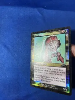 FOIL HORNED KAVU LP+ Planeshift mtg Magic fast shipping - Image 3