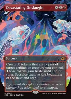 MTG DEVESTATING ONSLAUGHT - EDGE OF ETERNITIES EOE- RED SORCERY - Image 1