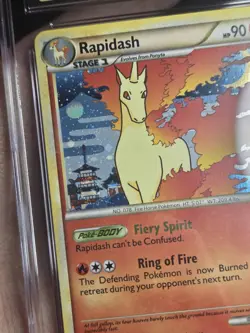Rapidash 8/102 CGC Pristine 10 Triumphant Holo Rare SWIRL POP 1 Pokemon Card - Image 4
