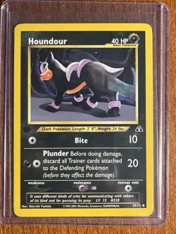 [NM] 2001 Pokemon Neo Discovery Houndour 1st Edition #39/75 Uncommon - Image 1