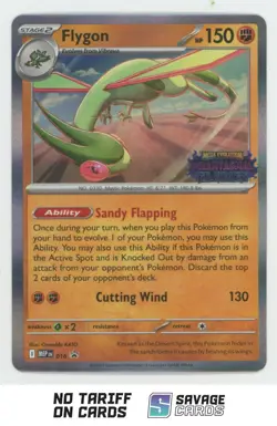 2025 Pokemon MEP Prerelease Staff Promo Holo Flygon #016 - Image 1