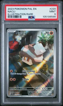 2023 POKEMON PAL EN-PALDEA EVOLVED ILLUSTRATION RARE #220 NACLI PSA 9 - Image 1