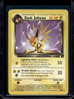 2000 Pokemon Team Rocket Dark Jolteon #38/82 - Image 1