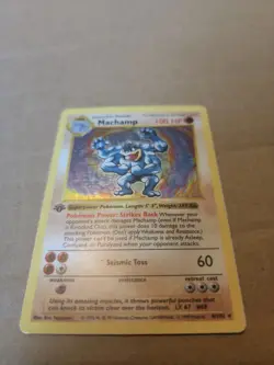 Pokemon TCG Machamp Base Set 8/102 Holo 1st Edition Shadowless Holo Rare - Image 1