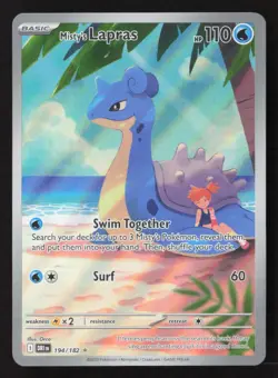 Misty's Lapras Illustration Rare Holo DRI 194/182 NM Pokemon TCG - Image 1