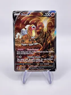 Entei V GG36/GG70 Crown Zenith Galarian Gallery Holo Rare V Pokemon TCG Mint/NM - Image 1