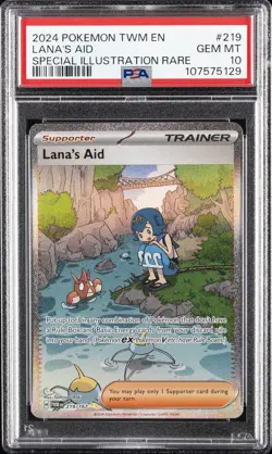 2024 POKEMON TWILIGHT MASQUERADE SPECIAL ILLUSTRATION RARE LANA'S AID PSA 10 - Image 1
