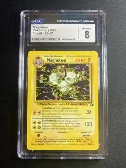 Magneton 11/62 Non Holo Rare CGC 8 NM-MT Pokemon 1999 WOTC Fossil Unlimited - Image 1