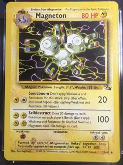 Magneton 11/62 Non Holo Rare CGC 8 NM-MT Pokemon 1999 WOTC Fossil Unlimited - Image 2