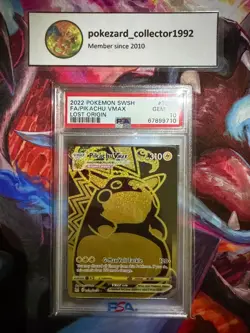 2022 Pokemon Lost Origin PIKACHU VMAX Black Gold TG29/TG30 PSA 10 GEM MINT - Image 1