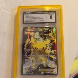 Pokemon Pikachu EX Black Star Promo XY124 Holo CGC 8 Full Art 2016 - Image 1
