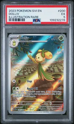 2023 POKEMON SVI EN-SCARLET & VIOLET ILLUSTRATION RARE #200 DOLLIV PSA 5 - Image 1