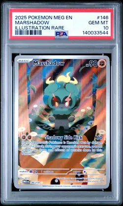 2025 POKEMON MEG EN-MEGA EVOLUTION ILLUSTRATION RARE #146 MARSHADOW PSA 10 - Image 1