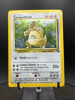 1999 Pokemon TCG Kangaskhan Jungle 5/64 Unlimited Holo Rare - Image 3