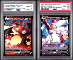 PSA 10 SEQUENTIAL LANCE'S CHARIZARD V SWSH133 DARK SYLVEON V SWSH134 POKEMON - Image 1