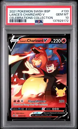 PSA 10 SEQUENTIAL LANCE'S CHARIZARD V SWSH133 DARK SYLVEON V SWSH134 POKEMON - Image 2