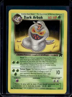 2000 Pokemon Team Rocket Dark Arbok #19/82 - Image 1