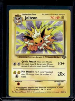 1999 Pokemon Jungle Jolteon #20/64 - Image 1