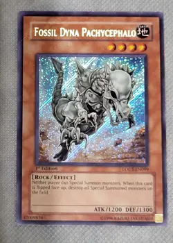Yu-Gi-Oh Fossil Dyna Pachycephalo 1st EDITION LODT-EN099 NM Secret Rare - Image 1