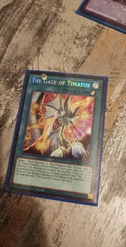 Yu-Gi-Oh Gaze of Timaeus Secret Rare 1st Edition Near Mint MZMU - Image 1