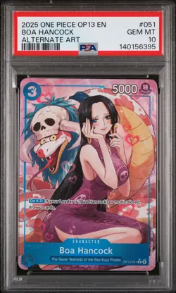 2025 ONE PIECE OP13-CARRYING ON HIS WILL ALTERNATE ART #051 BOA HANCOCK PSA 10 - Image 1