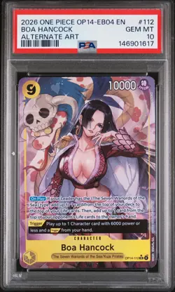 2026 ONE PIECE OP14-EB04-THE AZURE SEA'S SEVEN ALTERNATE ART BOA HANCOCK PSA 10 - Image 1