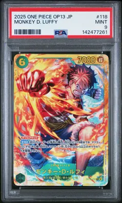 2025 ONE PIECE JPN OP13-CARRYING ON HIS WILL #118 MONKEY D. LUFFY PSA 9 - Image 1