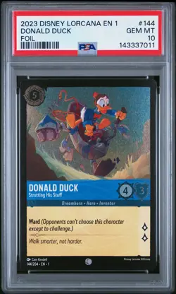 2023 DISNEY LORCANA FIRST CHAPTER FOIL DONALD DUCK STRUTTING HIS STUFF PSA 10 - Image 1