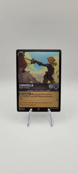Disney Lorcana TCG: Cinderella- Knight in Training 14/ P1 Cold Foil Promo NM - Image 1