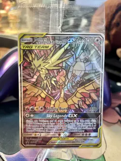 Sealed Moltres&Zapdos&Articuno GX Full Art Pokemon Card, Black Star Promo, SM210 - Image 1