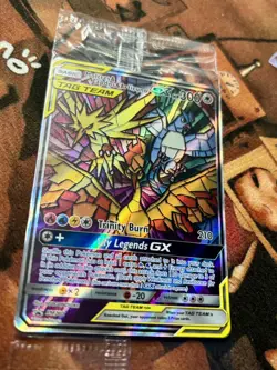 Sealed Moltres&Zapdos&Articuno GX Full Art Pokemon Card, Black Star Promo, SM210 - Image 4