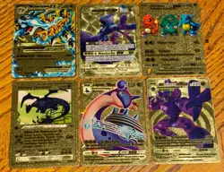 Pokemon Gold Foil Fan Art Lot Of 29 Cards - Image 3