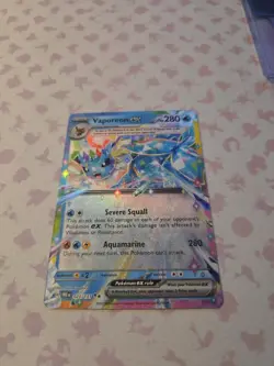 Pokemon Vaporeon EX TCG Prismatic Evolutions Double Rare Holo Card 023/131 - Image 2