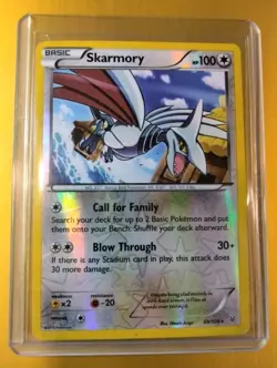 Tcg Pokemon 2015 XY Roaring Skies Skarmory 69/108 Reverse Holo Card Pokemon - Image 1
