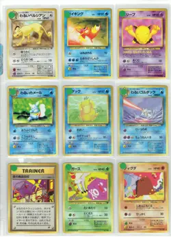 Pokemon Japanese Team Rocket 9 Card Lot Dark Wartortle Psyduck LP Lightly Played - Image 1