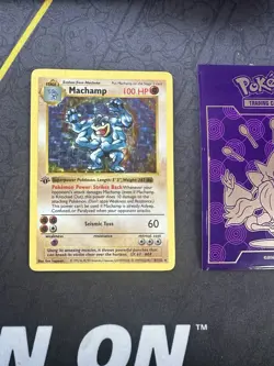 Pokemon Card Machamp 8/102 Holo Rare 1st Edition Shadowless 164💎NM💎 - Image 1
