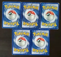 Pokemon Base Set Shadowless 5 Card Lot - Image 2
