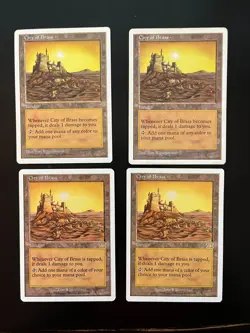 2 x 5th Ed. City of Brass & 2 x 6th Ed. City of Brass - see picts for condition - Image 1