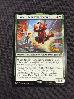 Spider-Ham, Peter Porker SPM 0114 Rare MTG Marvel's Spider-Man - Image 1
