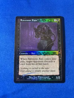 FOIL RAVENOUS RATS MP Invasion mtg Magic fast shipping - Image 1