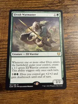 MTG Magic The Gathering Elvish Warmaster - Image 1