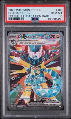 2025 POKEMON PRISMATIC EVOLUTIONS SPECIAL ILLUSTRATION RARE DRAGAPULT EX PSA 10 - Image 1