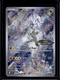 2025 Pokemon Journey Together N's Reshiram Promo Cards #167/159 - Image 1