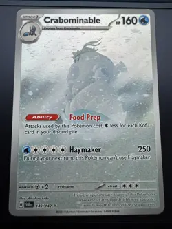 Pokemon TCG Crabominable Card 149/142 Illustration Rare - Image 1
