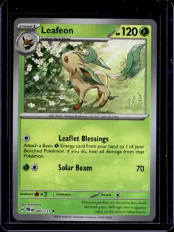 2025 Pokemon Prismatic Evolutions Leafeon Reverse Holo Poke Ball #005/131 - Image 1
