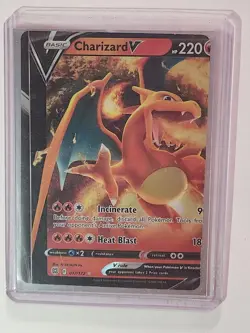 Miscut Charizard V Pokemon TCG Sword & Shield 017/172 Basic Card V Rule - Image 2