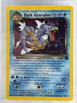 Dark Gyarados Team Rocket Holo 8/82 Prerelease Promo Pokemon CGC 8.5 NM/MINT+ - Image 2