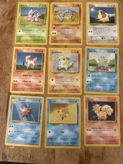 Pokemon WOTC Base Set Lot 9 Cards – Squirtle Vulpix Onix Starmie + More - Image 1