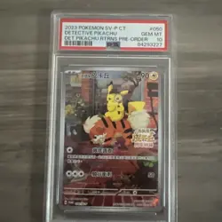 DETECTIVE PIKACHU RETURNS PRE ORDER SV-P CHINESE PROMO PSA 10 2023 POKEMON - Image 1