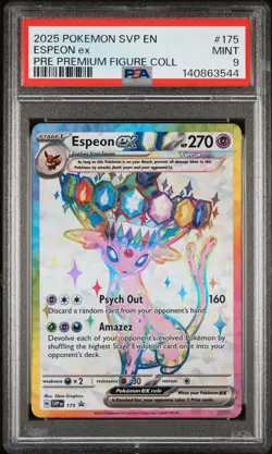 2025 POKEMON SVP PROMO PRE PREMIUM FIGURE COLLECTION #175 ESPEON EX PSA 9 - Image 1